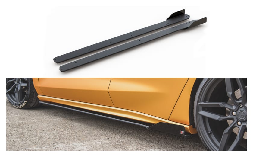 Dokładka Ford Focus IV ST ST-Line Progi Racing Black + Gloss Flaps