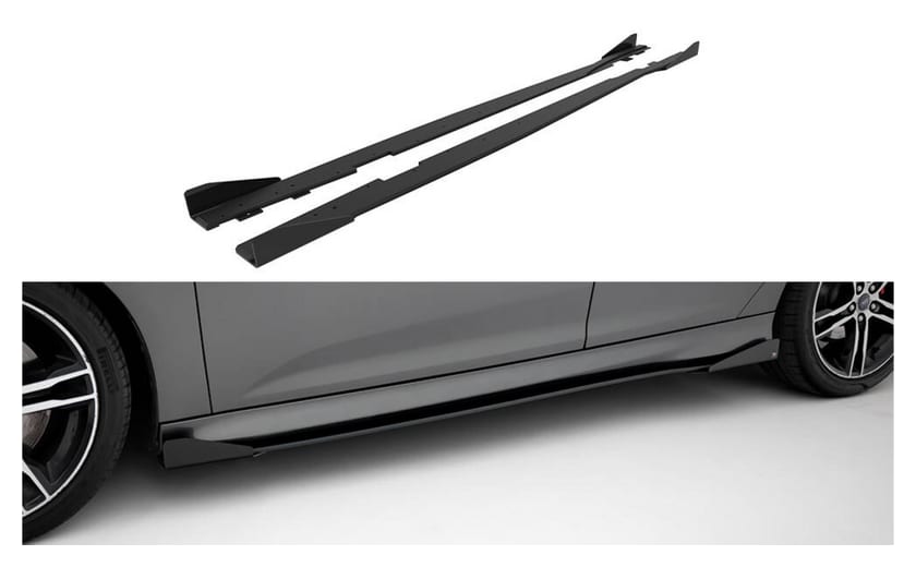 Dokładka Ford Focus ST Mk3 Facelift Progi Street Pro Black + Gloss Flaps
