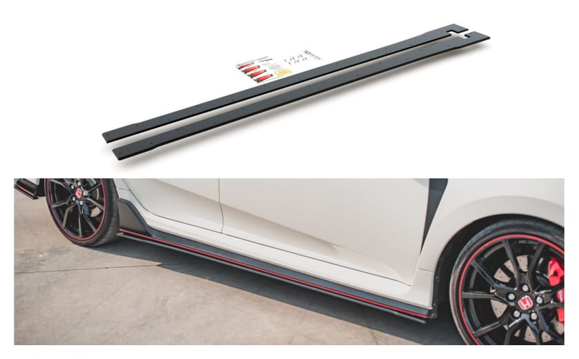 Dokładka Honda Civic X Type-R Progi Racing v.2 Black