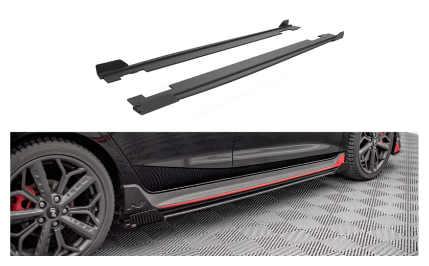 Dokładka Hyundai I20 N III Progi Street Pro Black + Gloss Flaps