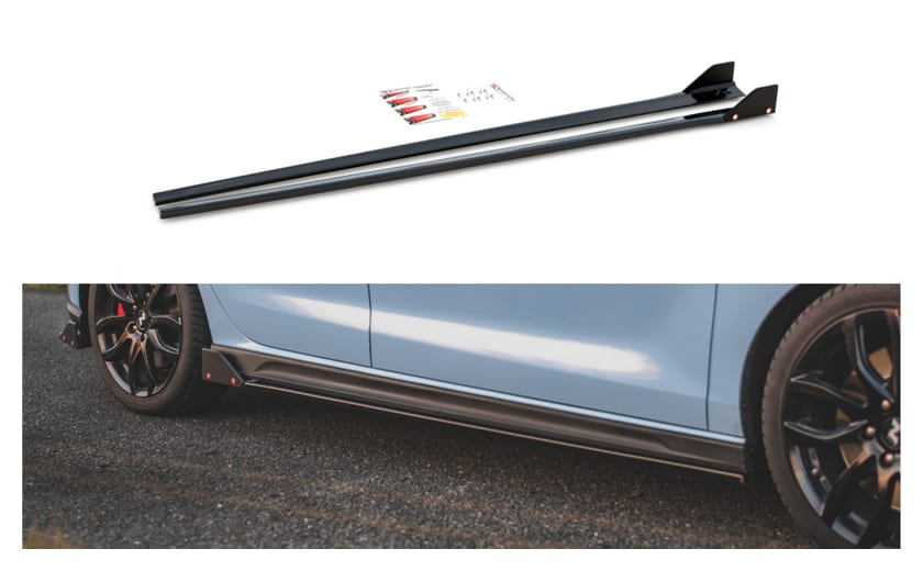 Dokładka Hyundai I30 III N Progi v.5 Gloss Black + Flaps