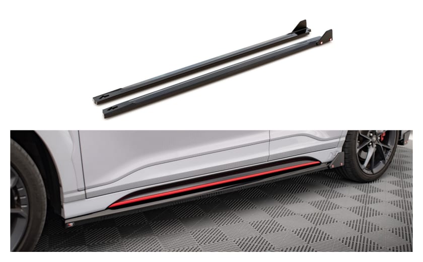 Dokładka Hyundai Kona N Mk1 Flaps Progi v.1 Gloss Black