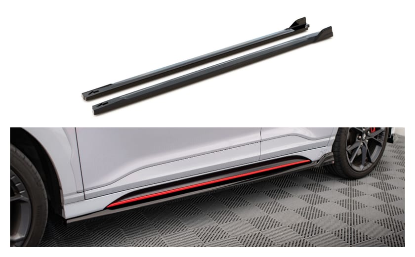Dokładka Hyundai Kona N Mk1 Gloss Black Progi v.2