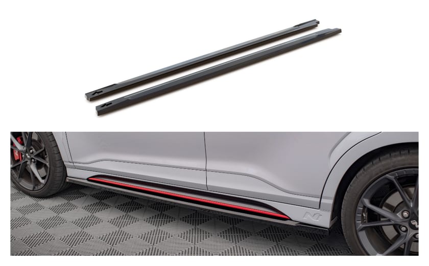 Dokładka Hyundai Kona N Mk1 Progi v.1 Gloss Black