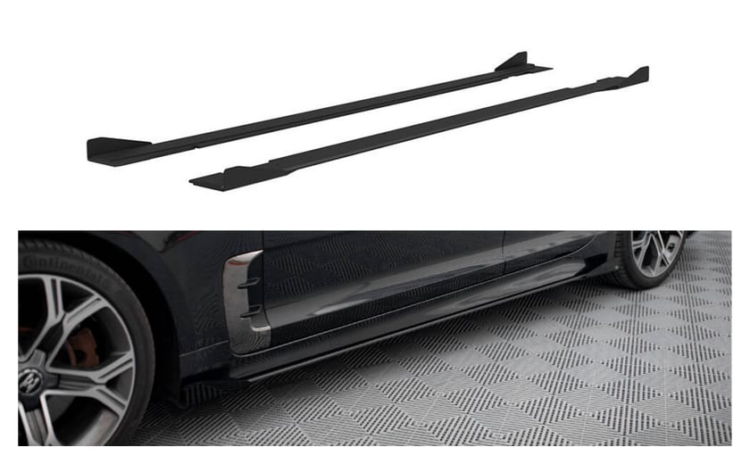 Dokładka Kia Stinger I GT GT-Line Progi Street Pro Black-Red + Gloss Flaps