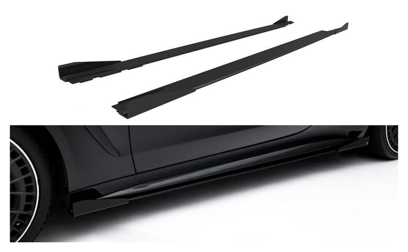 Dokładka Mercedes-AMG CLE 53 C236 Progi Street Pro Black + Gloss Flaps
