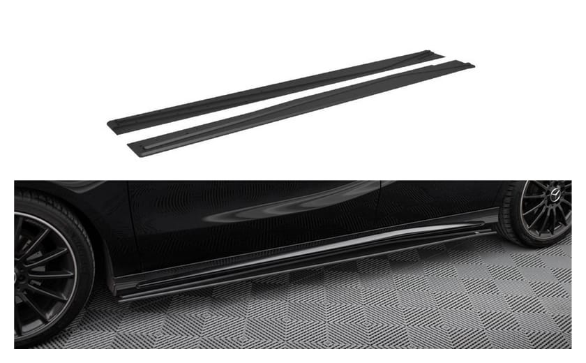 Dokładka Mercedes-Benz A W176 Facelift Progi Street Pro Black