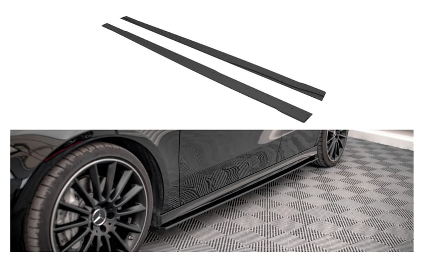Dokładka Mercedes-Benz A35 AMG Aero Pack W177 Progi Street Pro Black-Red
