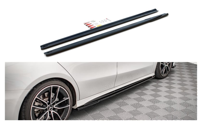 Dokładka Mercedes-Benz A35 AMG W177 Progi v.2 Gloss Black