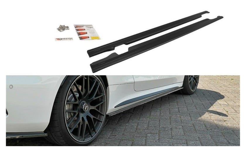 Dokładka Mercedes-Benz C C205 63AMG Progi Gloss Black