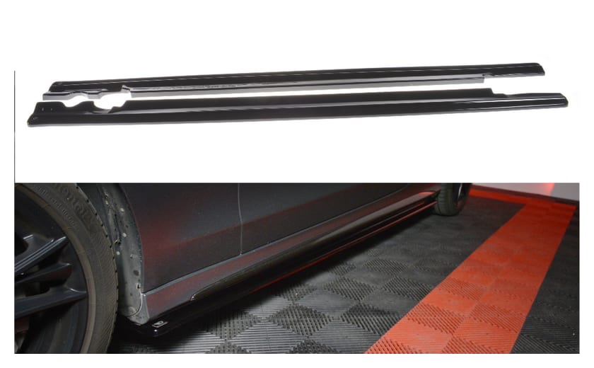 Dokładka Mercedes-Benz C W205 AMG-LINE Progi Gloss Black