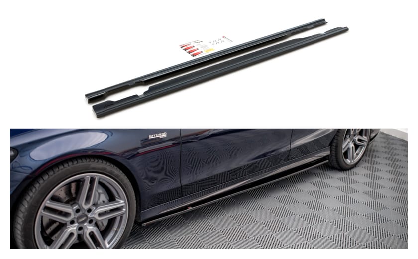 Dokładka Mercedes-Benz C W205 C43 Progi Gloss Black
