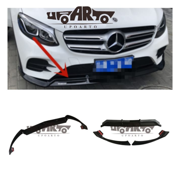 Dokładka Mercedes-Benz C W205 S205 A205 C205 Zderzak Przód Gloss Black