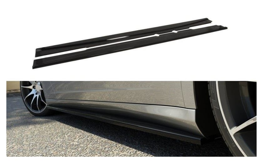 Dokładka Mercedes-Benz C219 Progi Gloss Black