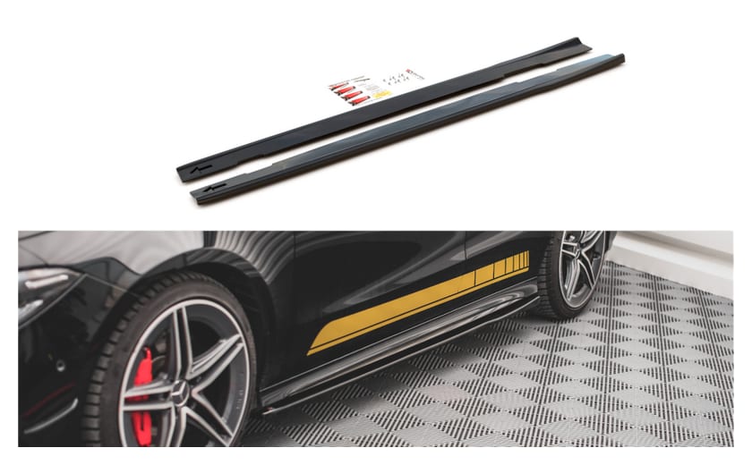 Dokładka Mercedes-Benz CLA 35 45 C118 Progi Gloss Black