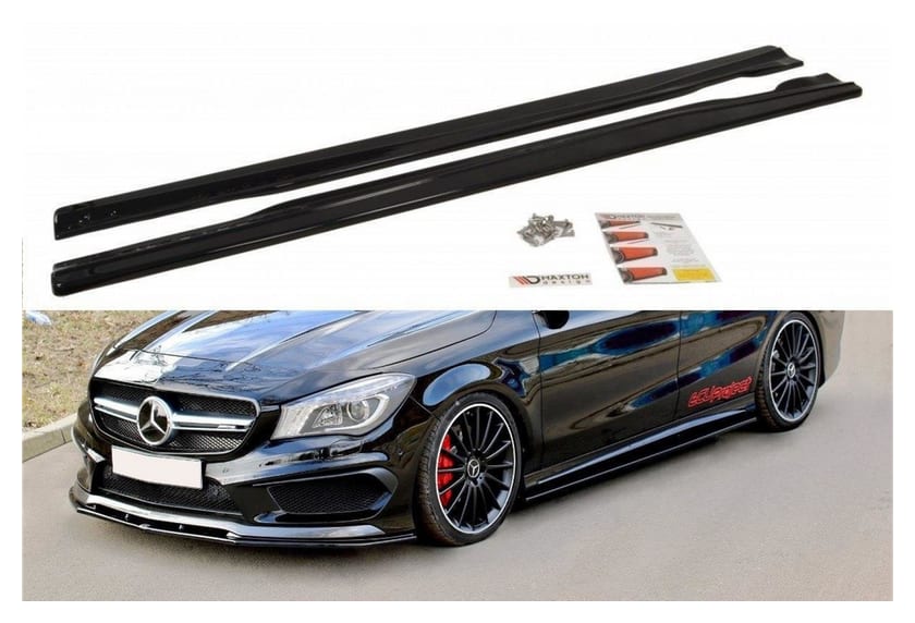 Dokładka Mercedes-Benz CLA 45 AMG C117 A45 AMG W176 Progi Gloss Black