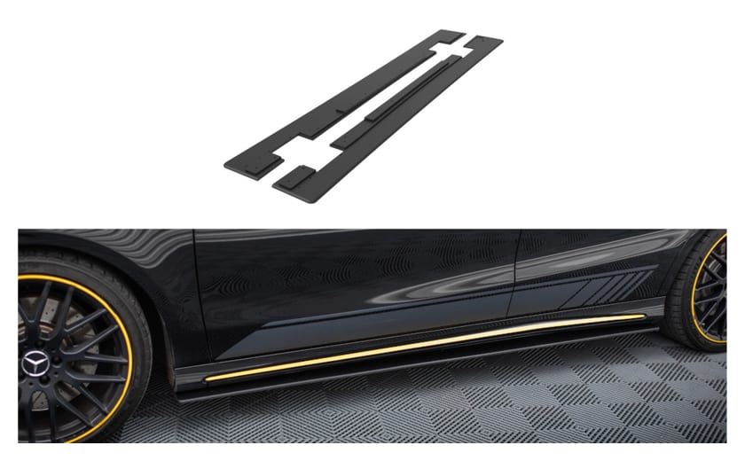 Dokładka Mercedes-Benz CLA 45 C117 Facelift Progi Street Pro Black