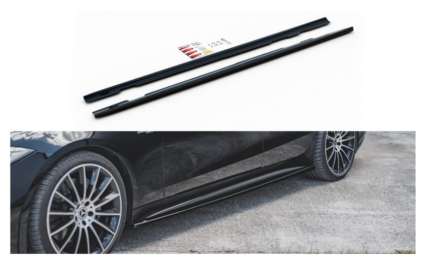 Dokładka Mercedes-Benz CLS 53AMG C257 Progi Gloss Black