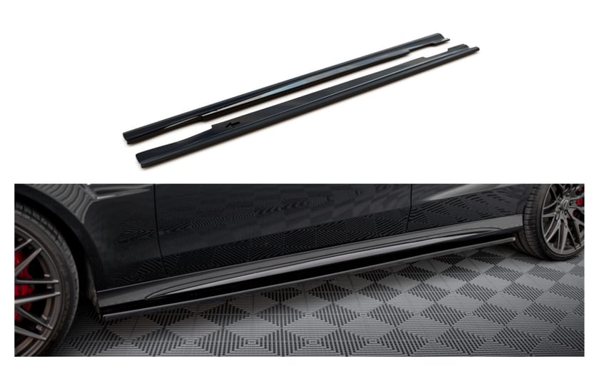 Dokładka Mercedes-Benz E63 AMG W212 Facelift Progi Gloss Black