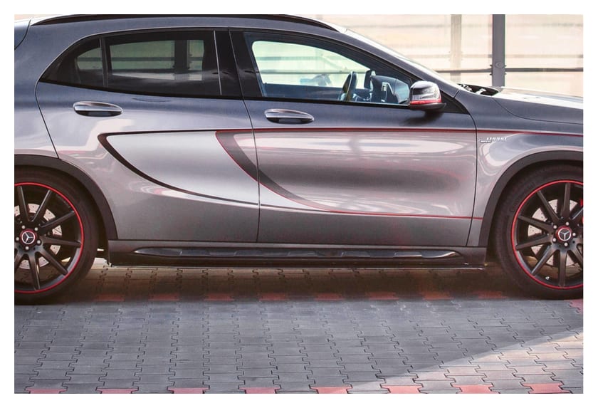 Dokładka Mercedes-Benz GLA 45 AMG SUV (X156) Progi Gloss Black