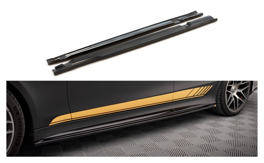 Dokładka Mercedes-Benz GT 63S 4-Door Progi Gloss Black
