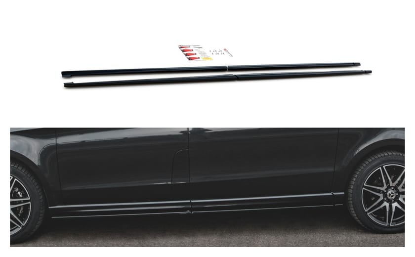 Dokładka Mercedes-Benz V Long W447 Facelift Progi Gloss Black