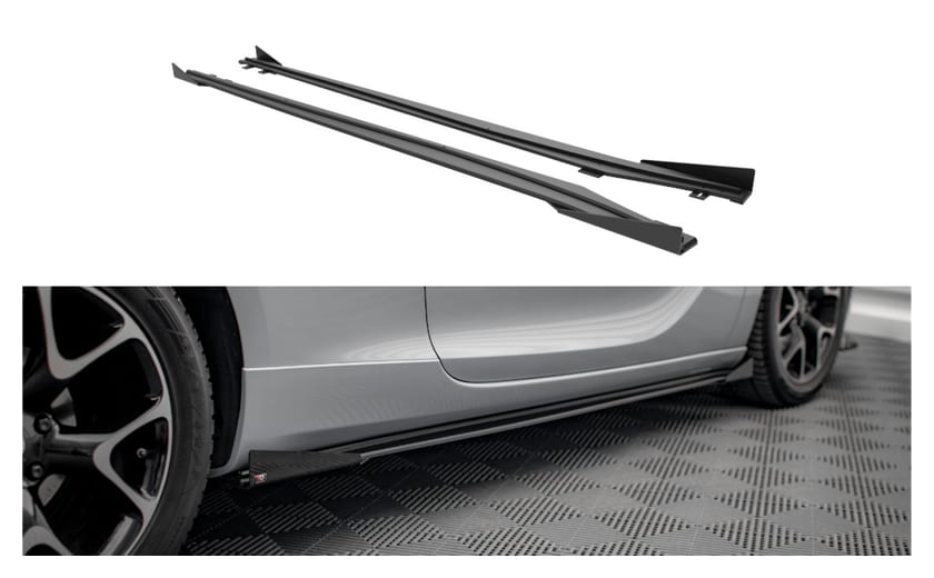 Dokładka Opel Astra GTC OPC-Line J Progi Street Pro Black + Gloss Flaps