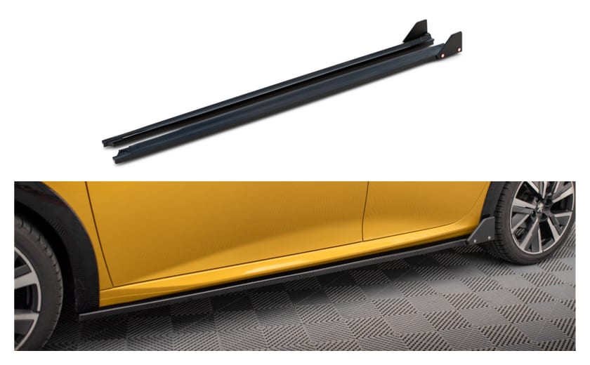 Dokładka Peugeot 208 GT II Progi + Flaps Gloss Black