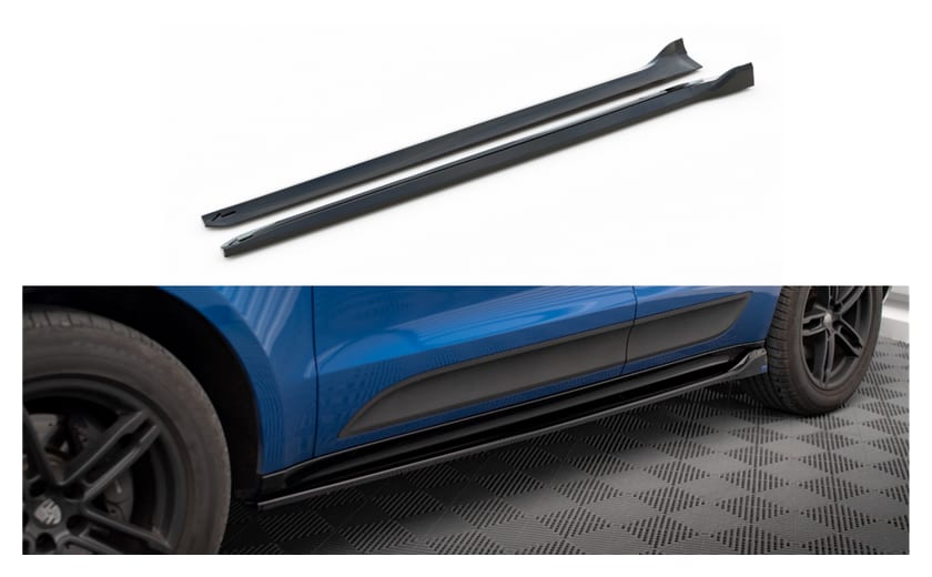 Dokładka Porsche Macan I Progi Gloss Black