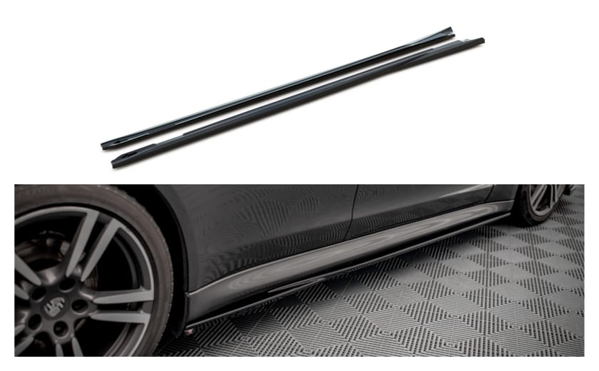 Dokładka Porsche Panamera Panamera Diesel Panamera Turbo 970 Progi v.1 Gloss Black