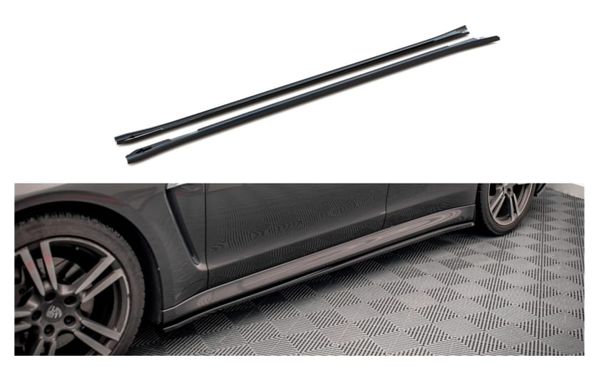 Dokładka Porsche Panamera Panamera Diesel Panamera Turbo 970 Progi v.2 Gloss Black