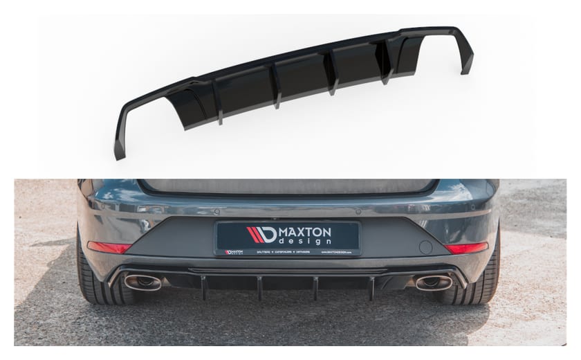 Dokładka Seat Leon Cupra I STII Facelift Zderzak Tył v.2 Gloss Black