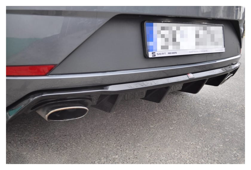 Dokładka Seat Leon Cupra III Facelift Zderzak Tył v.1 Gloss Black