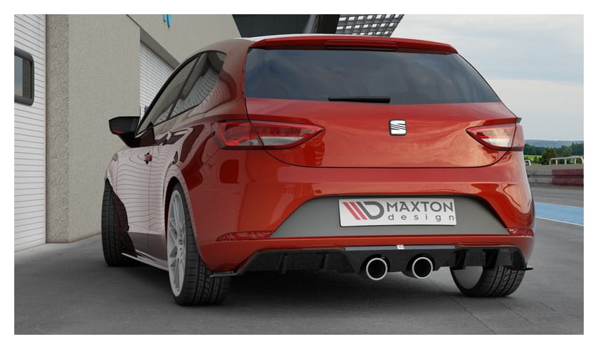 Dokładka Seat Leon Cupra III Facelift Zderzak Tył v.2 Gloss Black