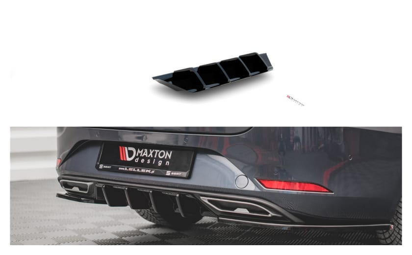 Dokładka Seat Leon FR I STV Zderzak Tył Gloss Black