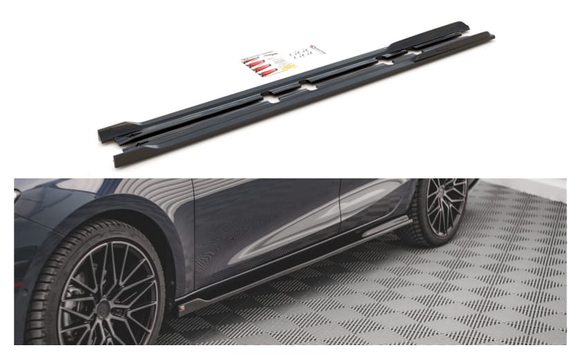 Dokładka Seat Leon FR IV Cupra Leon Progi v.2 Gloss Black