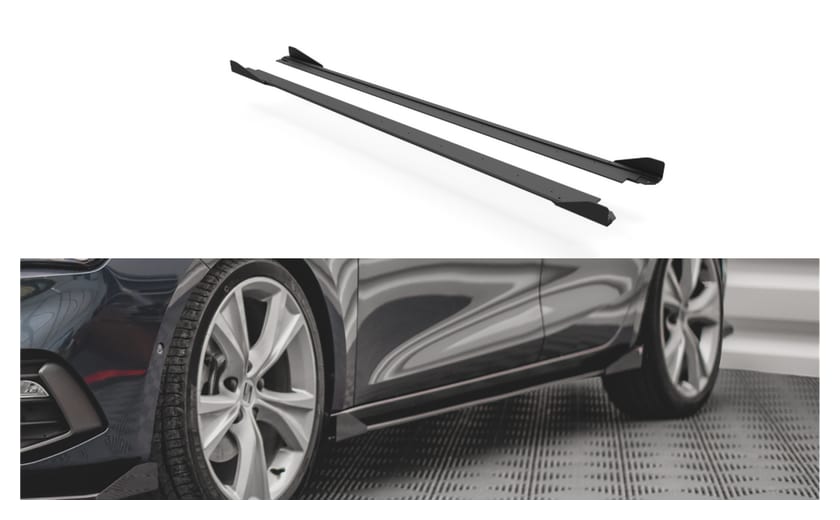 Dokładka Seat Leon FR IV Progi Street Pro Black-Red + Gloss Flaps