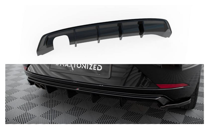 Dokładka Seat Leon III Facelift Zderzak Tył Gloss Black