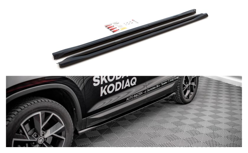 Dokładka Skoda Kodiaq I Facelift Progi Gloss Black