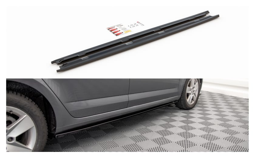 Dokładka Skoda Octavia III Facelift Progi Gloss Black