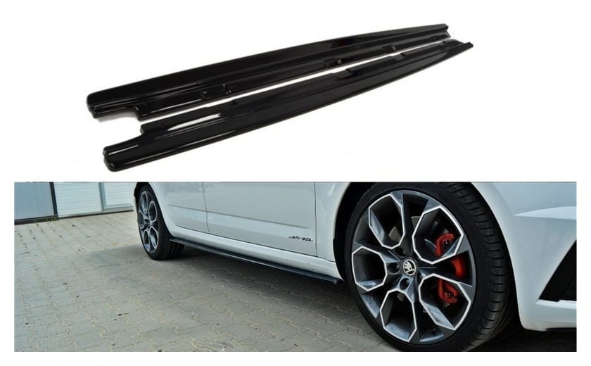 Dokładka Skoda Octavia III Facelift RS Progi Gloss Black