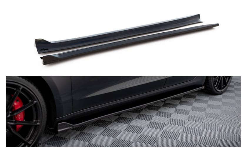 Dokładka Tesla Model 3 Progi v.2 Gloss Black
