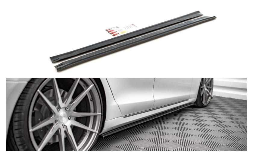 Dokładka Tesla Model S Facelift Progi Gloss Black