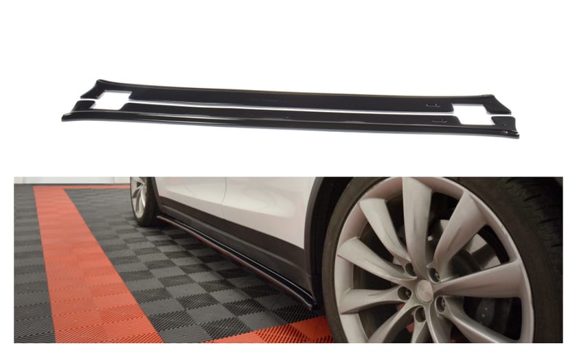 Dokładka Tesla Model X Progi v.1 Gloss Black