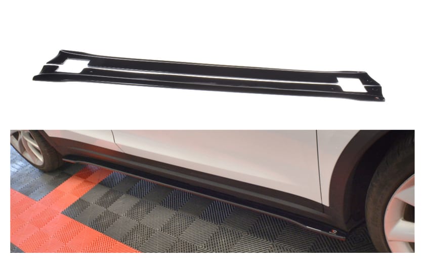 Dokładka Tesla Model X Progi v.2 Gloss Black
