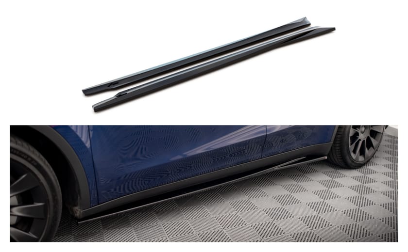 Dokładka Tesla Model Y Progi v.1 Gloss Black