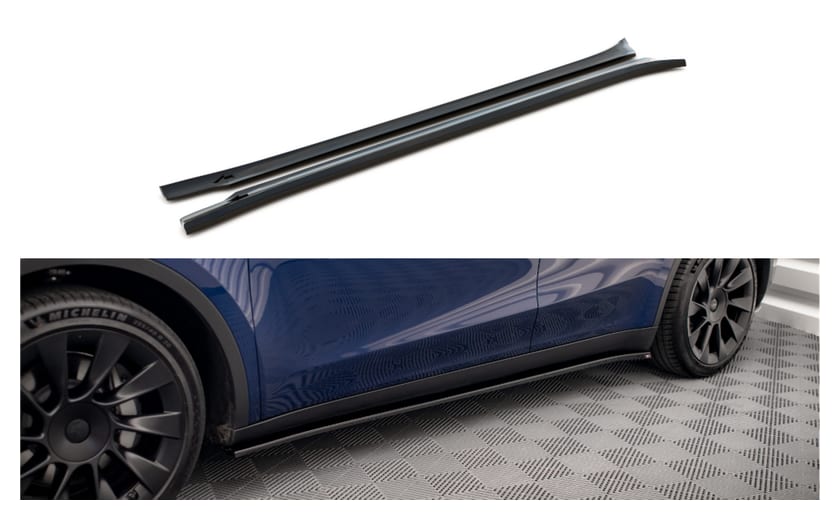 Dokładka Tesla Model Y Progi v.2 Gloss Black