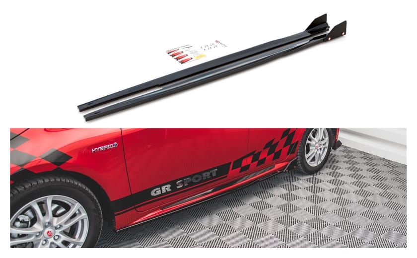 Dokładka Toyota Corolla XII GR Sport Progi v.1 Gloss Black + Flaps