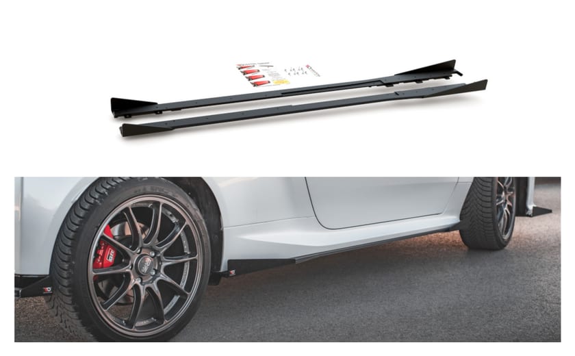 Dokładka Toyota GR Yaris IV Progi Racing Black + Gloss Flaps