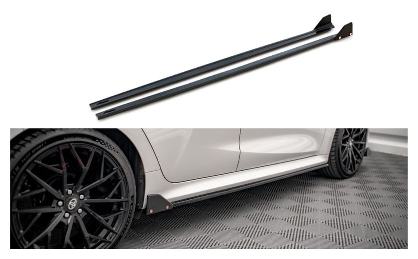 Dokładka Toyota Yaris IV Progi v.1 Gloss Black + Flaps